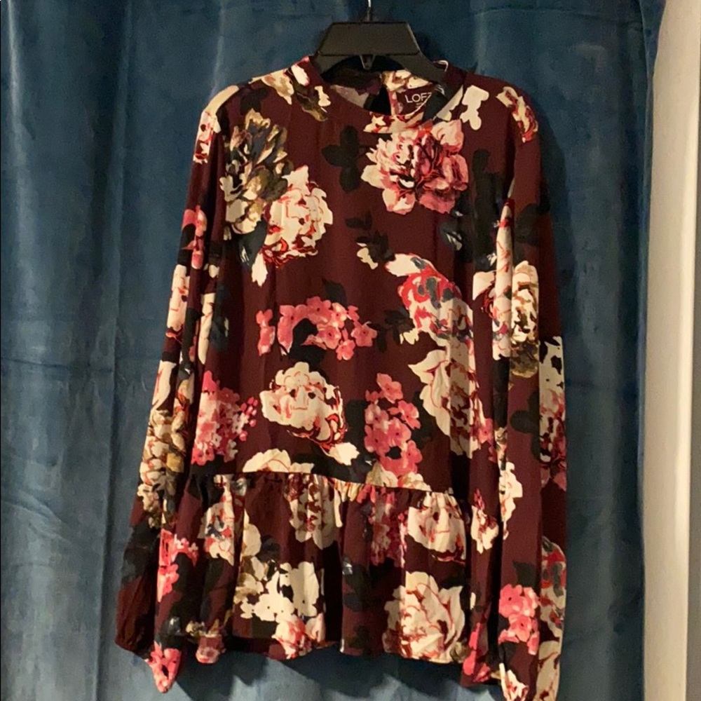 Floral peplum blouse